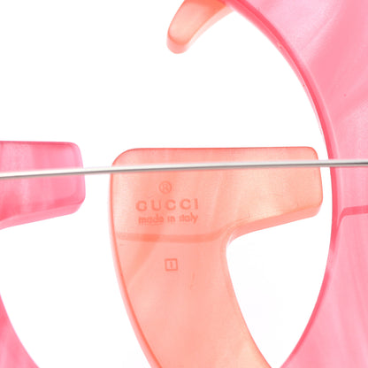 Gucci Resin Double G Brooch Pink 4 of 4