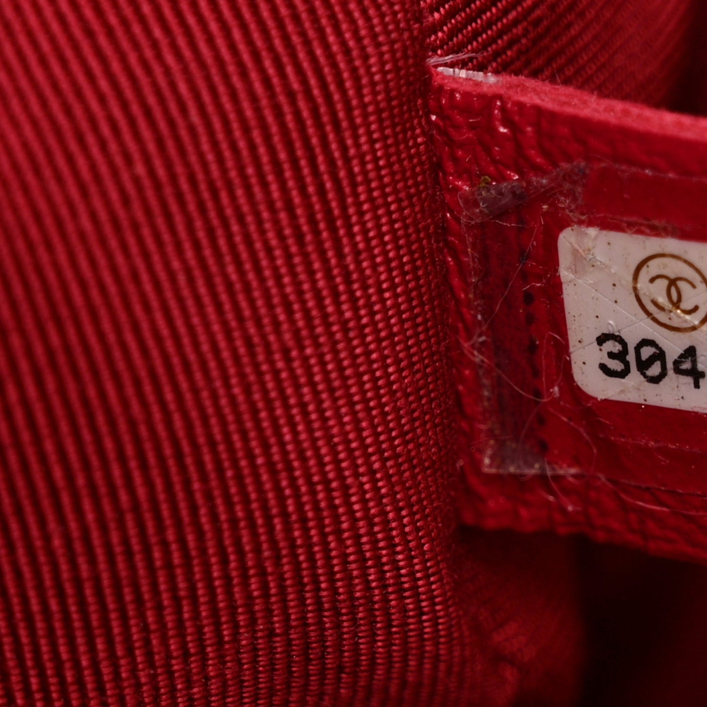 Shiny Aged Calfskin Shopping Bag Red