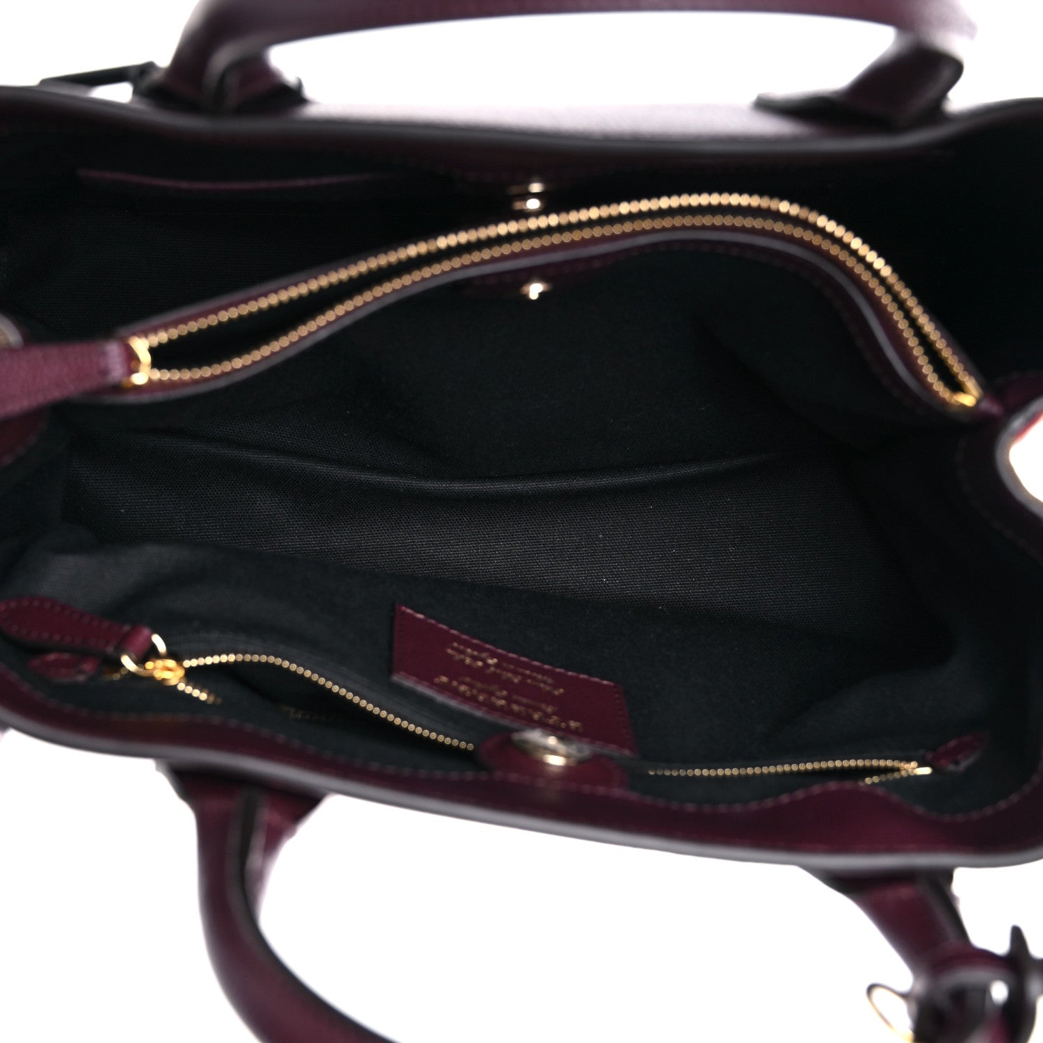 Burberry Grainy Calfskin House Check Medium Banner Tote Mahogany Red 6 of 10