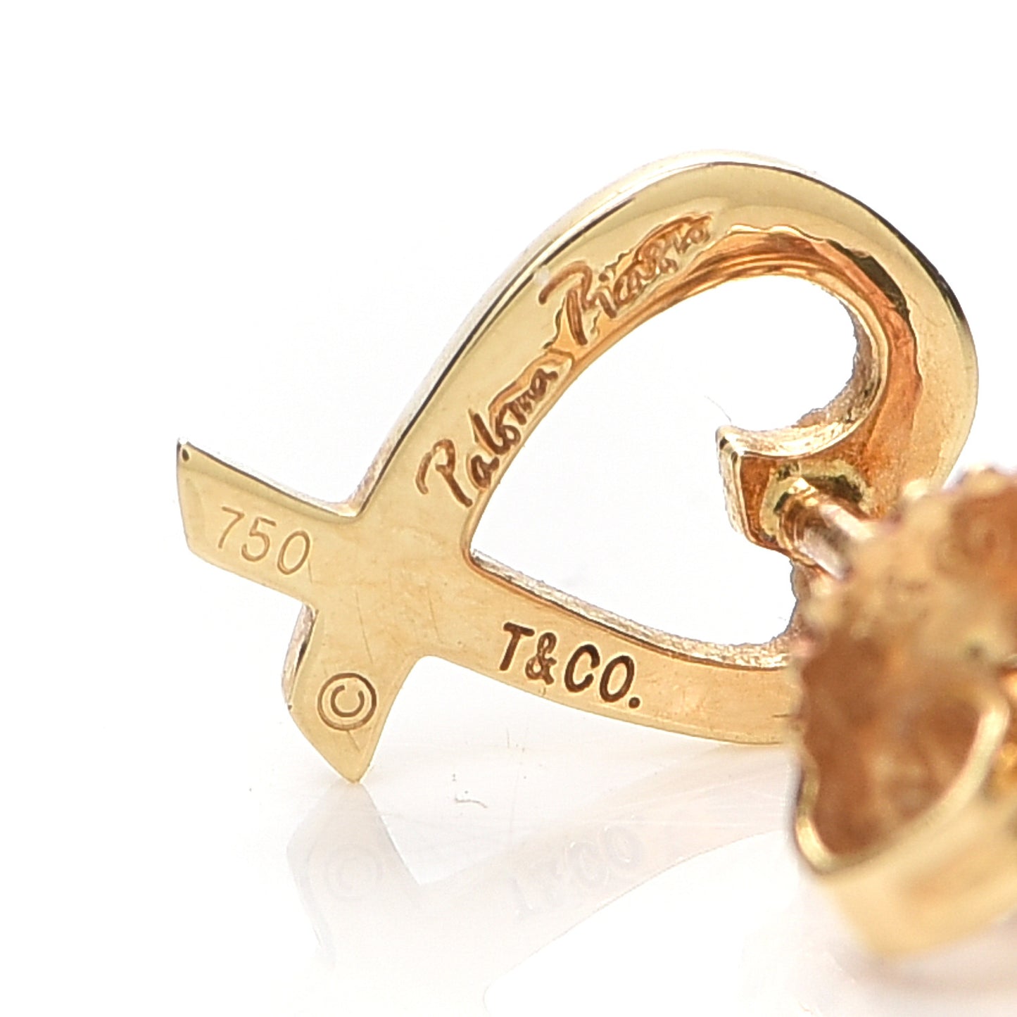 18K Yellow Gold Mini Paloma Picasso Loving Heart Earrings