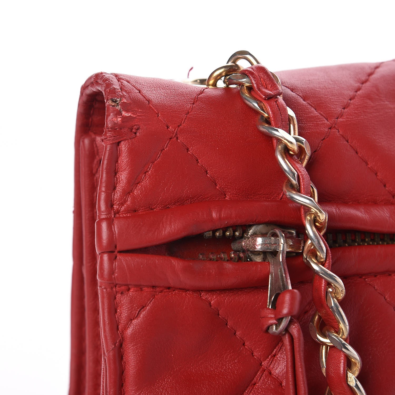 Chanel Lambskin Quilted Flap Red 13 of 16