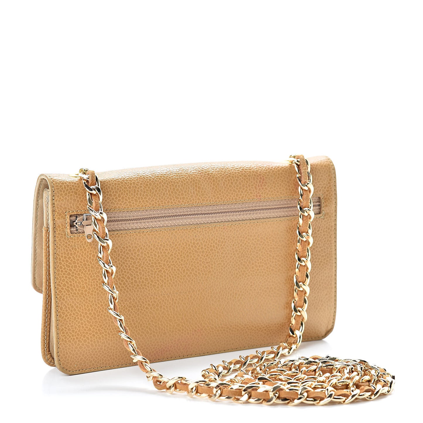 Caviar Timeless CC Wallet on Chain WOC Beige