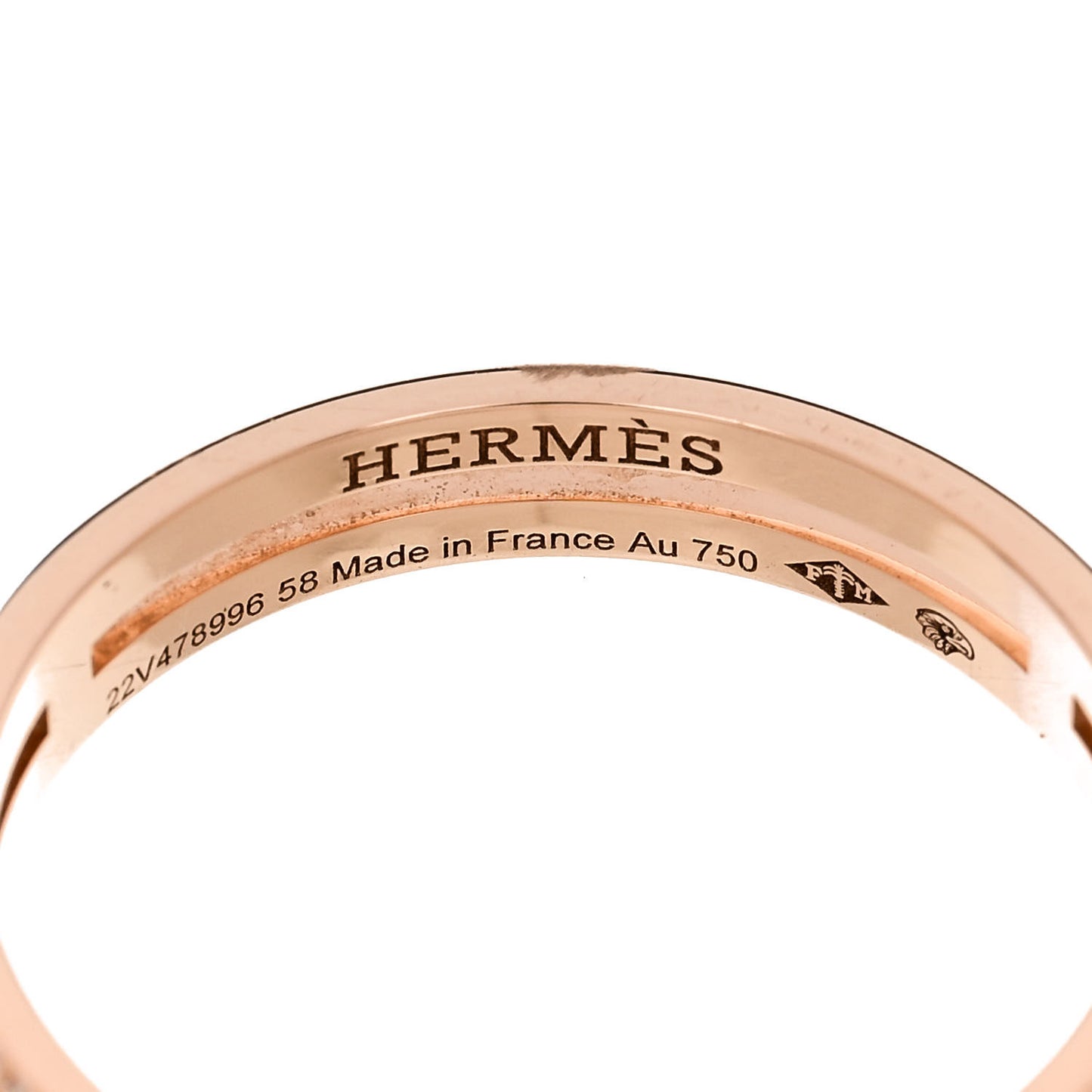 18K Rose Gold Diamond Ariane Wedding Band Ring 58 8.5