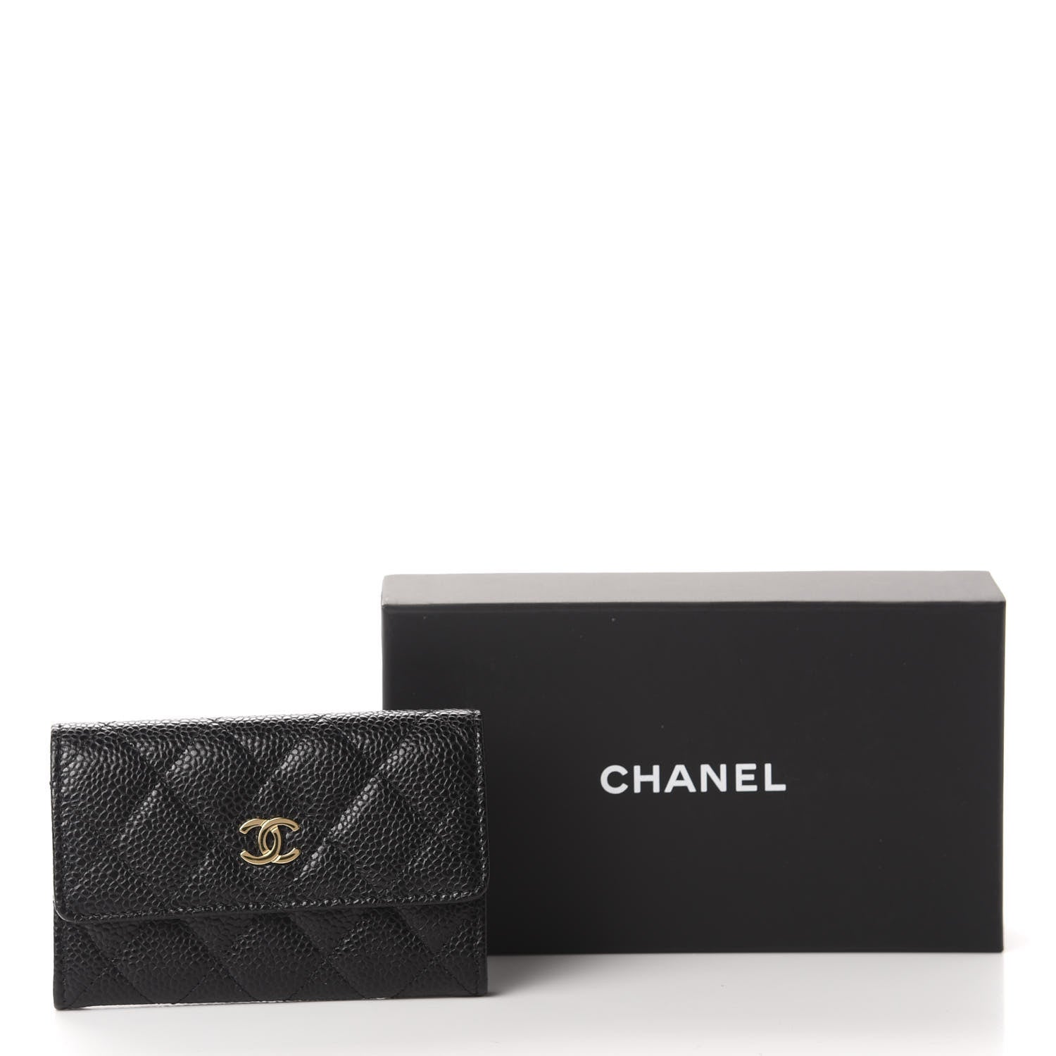 Chanel Caviar Quilted Flap Card Holder Black 9 of 9