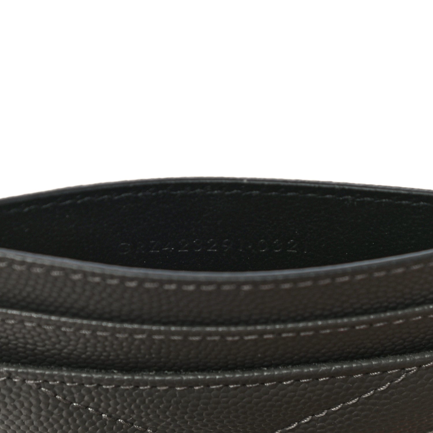 Saint Laurent Grain De Poudre Matelasse Chevron Monogram Credit Card Case Storm 7 of 10