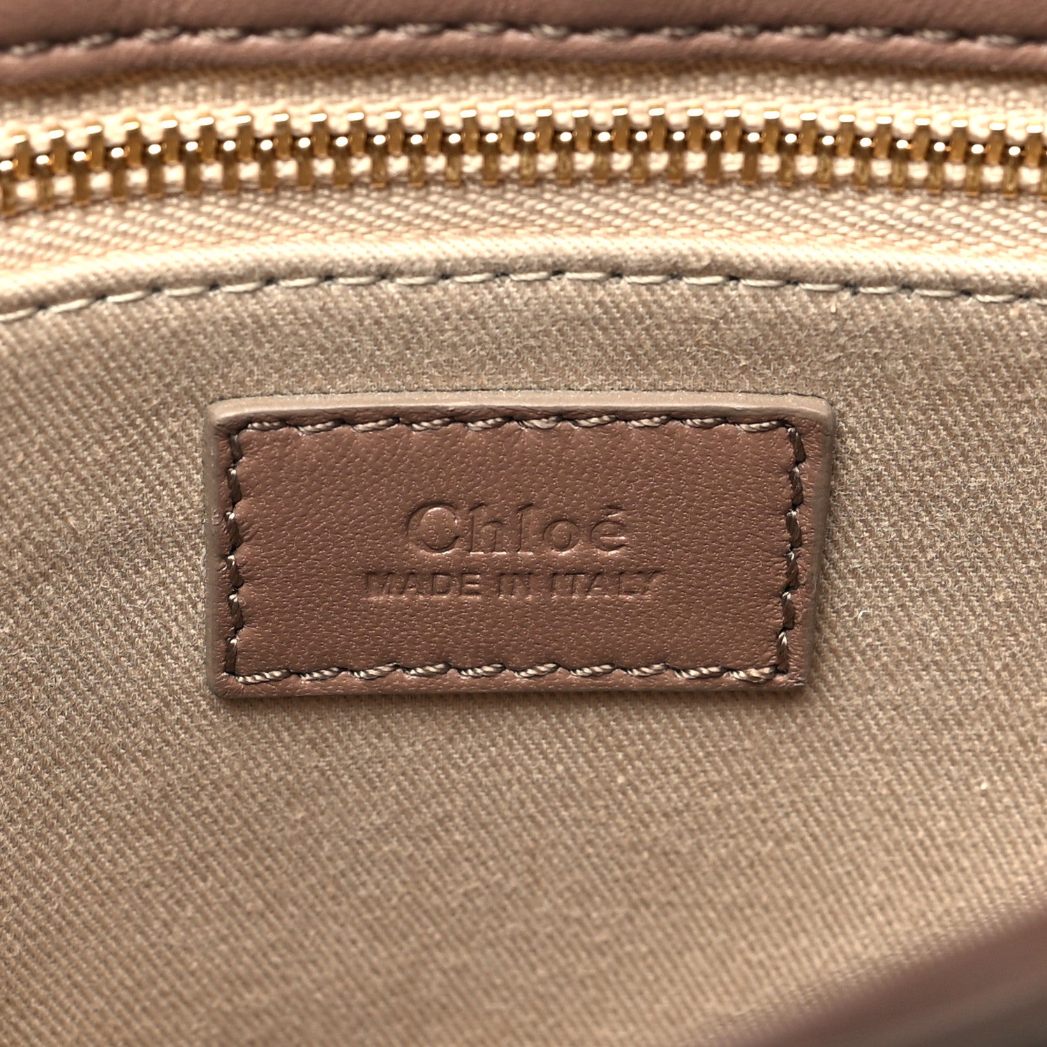 Chloe Calfskin Medium Faye Top Handle Bag Desert Taupe 6 of 12