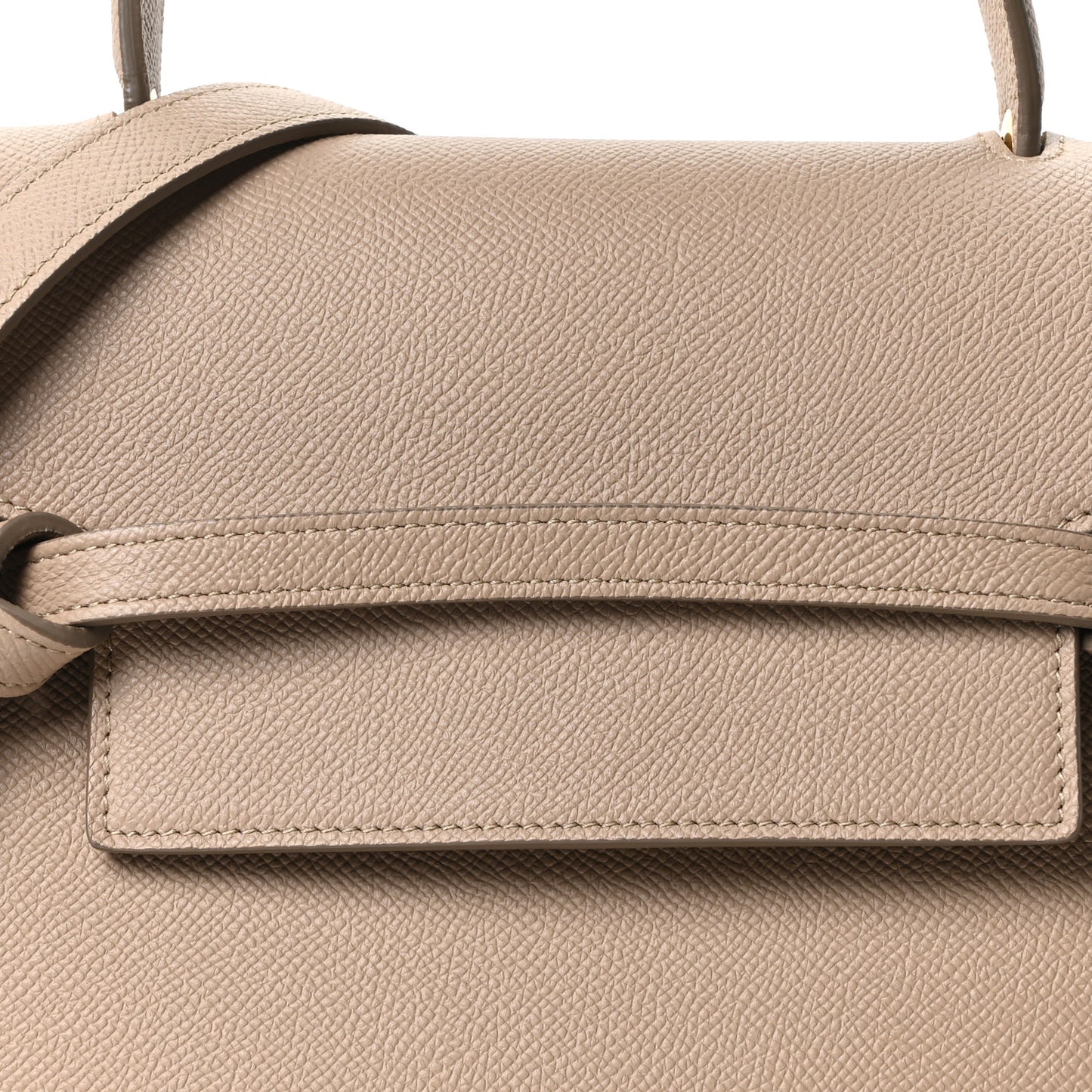 Grained Calfskin Micro Belt Bag Light Taupe