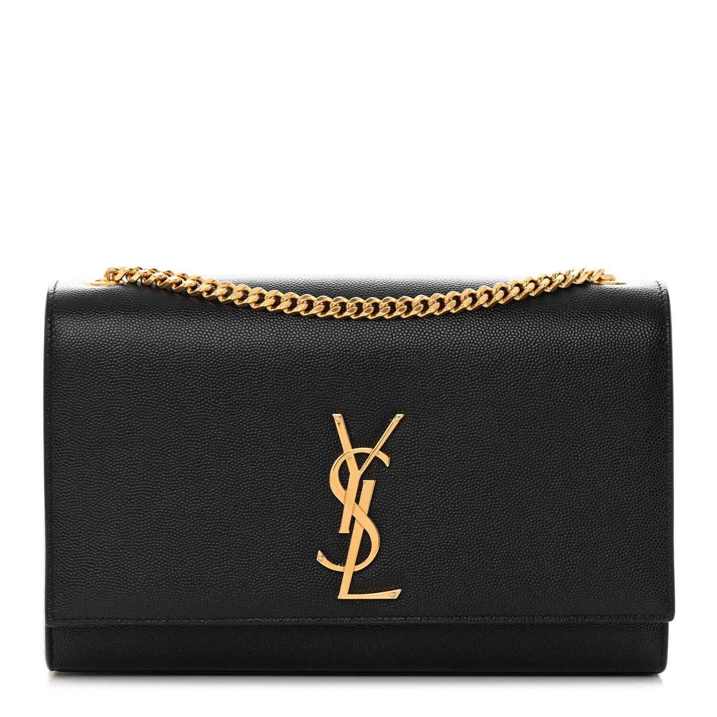 Grain De Poudre Medium Classic Monogram Kate Satchel Black