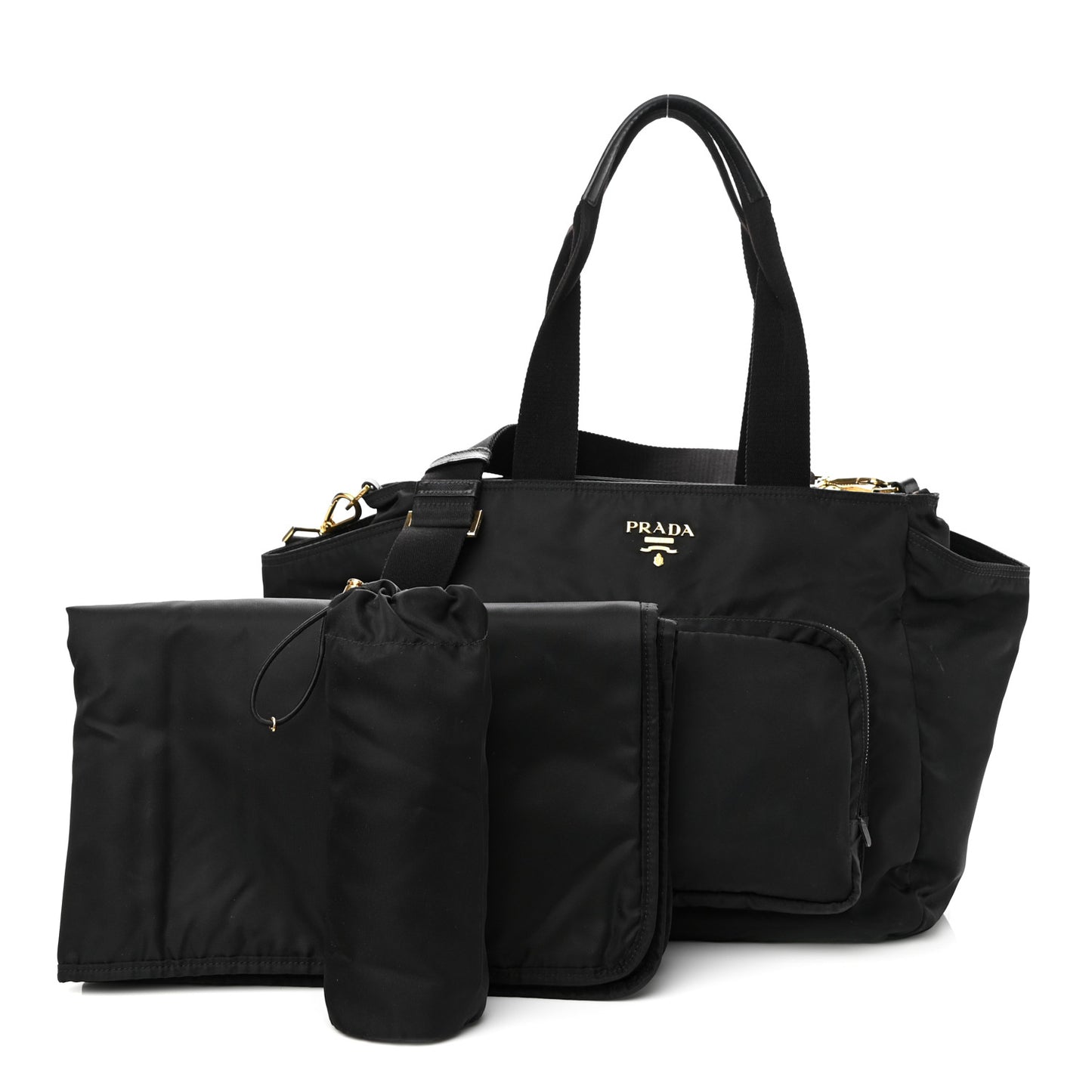 Nylon Vela Baby Bag Black