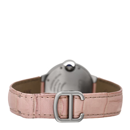Cartier Stainless Steel Alligator 33mm Ballon Bleu De Cartier Automatic Watch Pink 3 of 5
