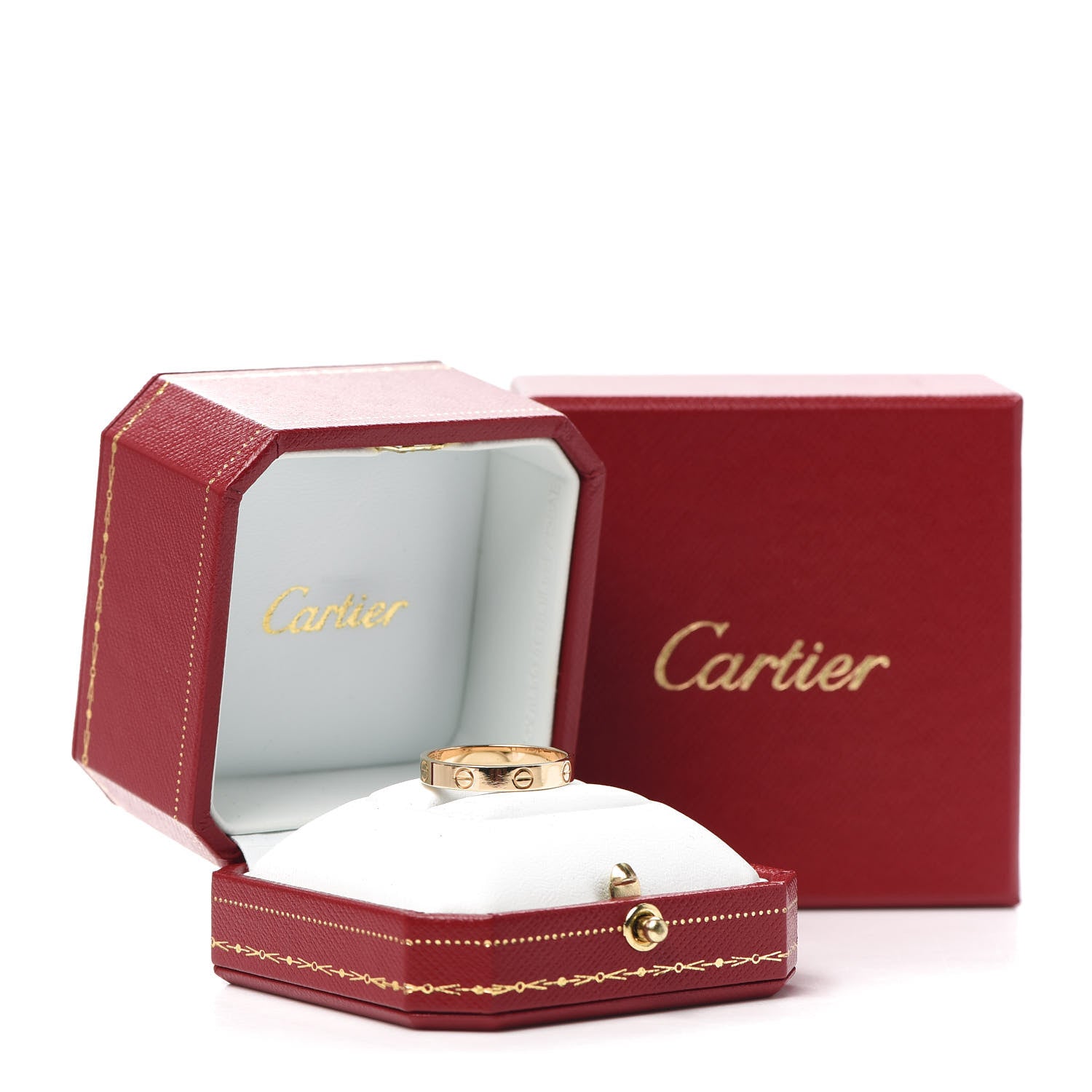 Cartier 18K Yellow Gold 3.5mm LOVE Wedding Band Ring 61 9.5 5 of 5