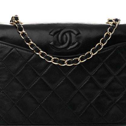 Chanel Lambskin Quilted CC Small Single Flap Black 8 of 10