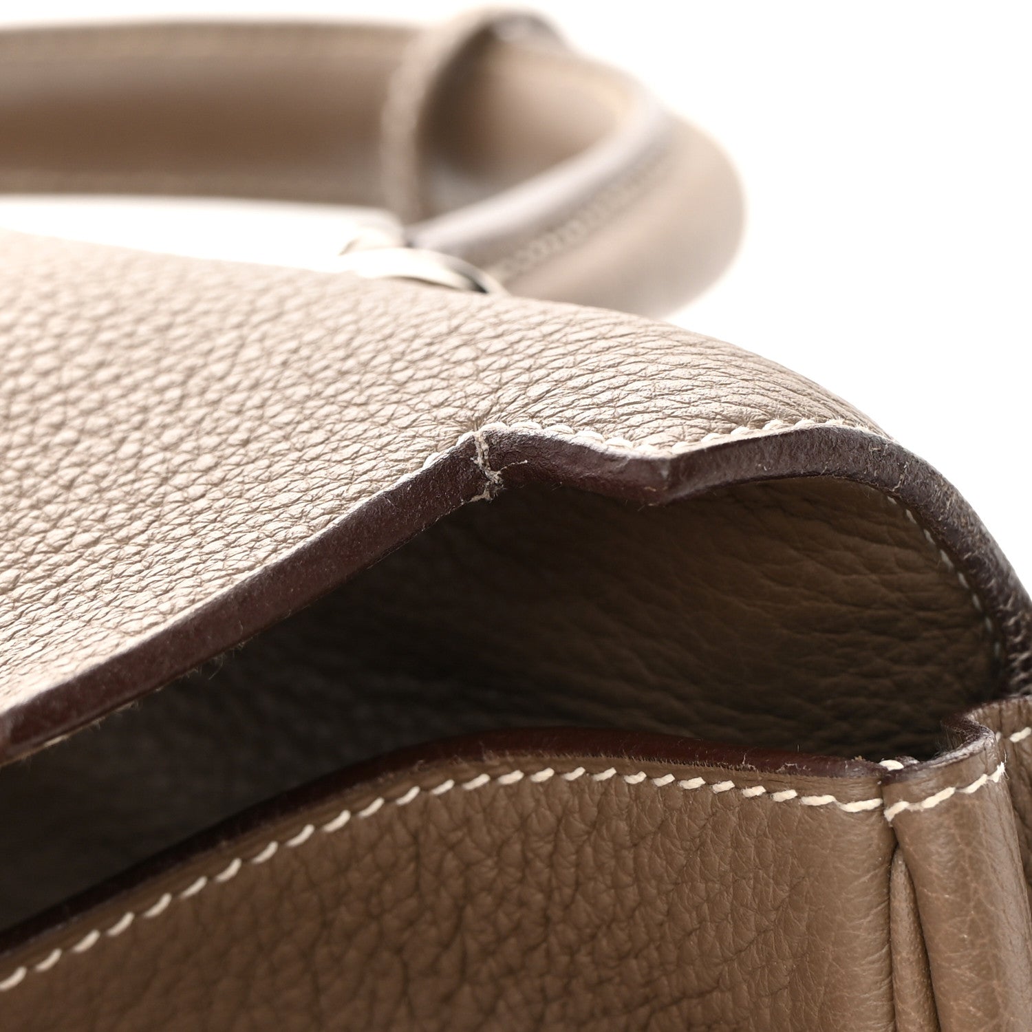 Hermes Taurillon Clemence Kelly Retourne 35 Etoupe 13 of 20