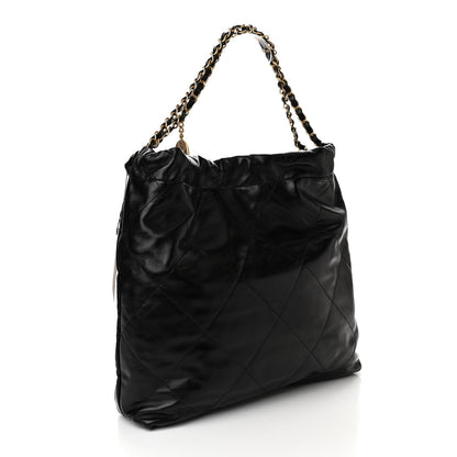 Chanel Shiny Calfskin Quilted Chanel 22 Black 4 of 11