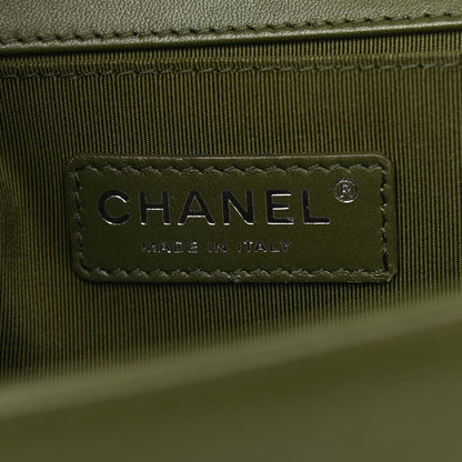 Chanel Lambskin Quilted Medium Boy Flap Green 5 of 10