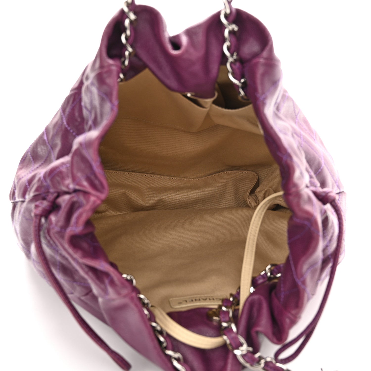 Chanel Caviar 31 Drawstring Tote Purple 5 of 10