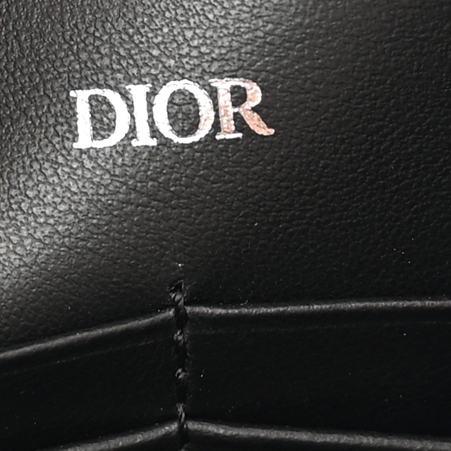Christian Dior Oblique Jacquard A5 Flat Pouch Wristlet Black 6 of 9