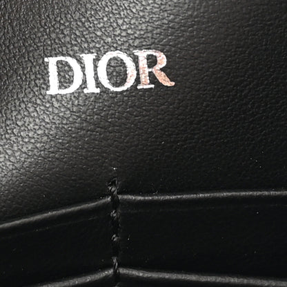 Christian Dior Oblique Jacquard A5 Flat Pouch Wristlet Black 6 of 9