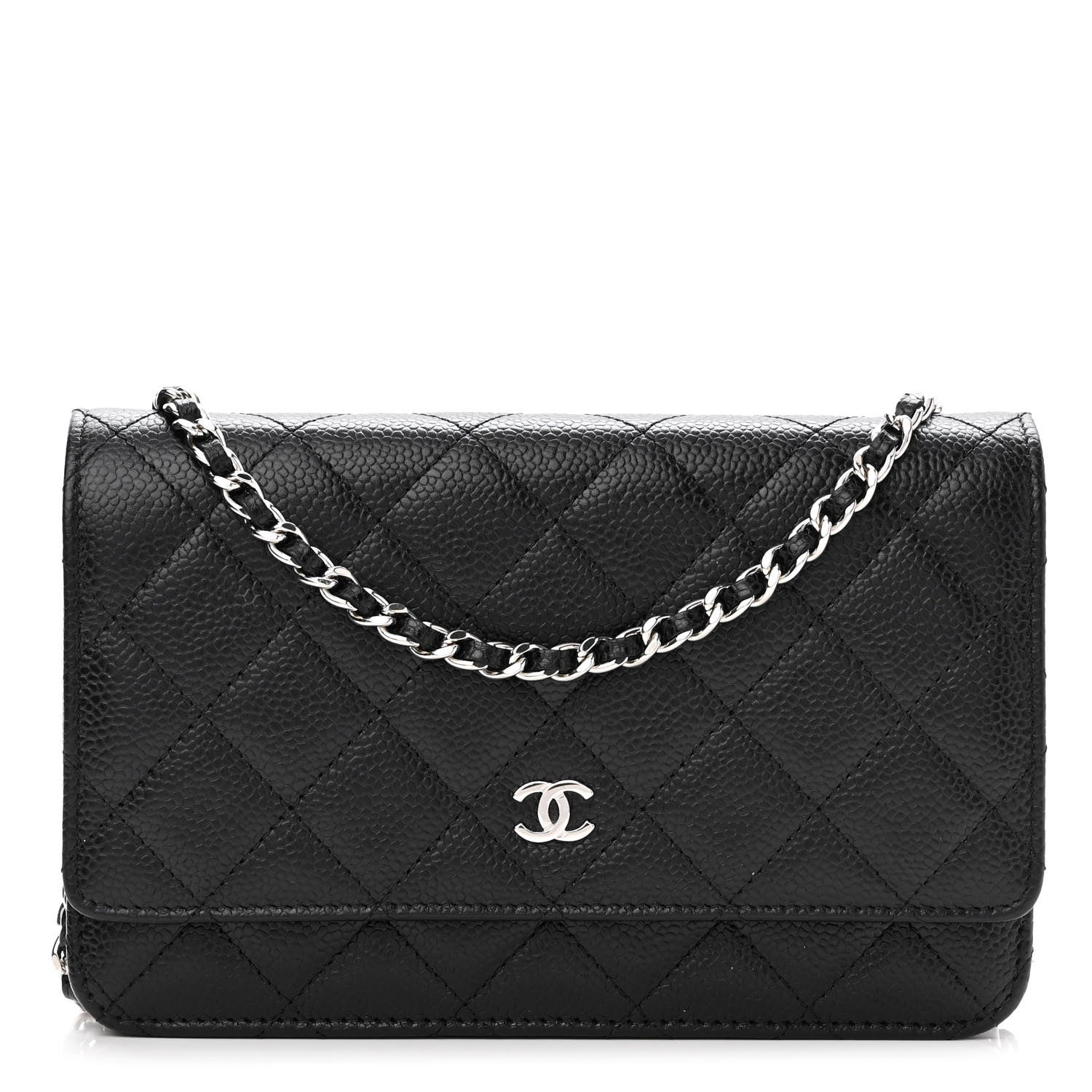 Chanel Caviar Quilted Wallet On Chain WOC Black 1 of 12