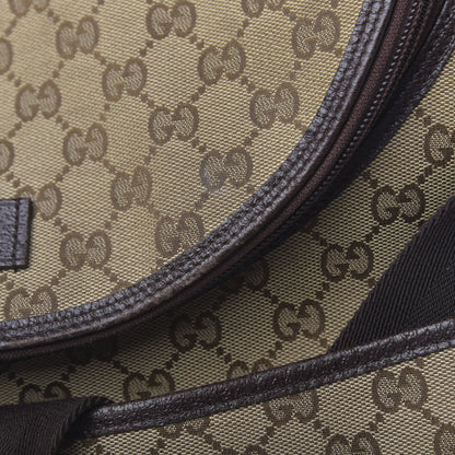 Gucci Monogram Natural Pigskin Large Diaper Bag Beige Ebony Cocoa Dark Chocolate 10 of 23