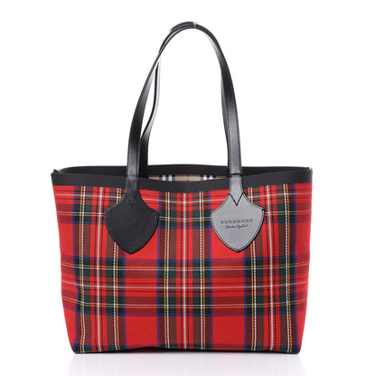 Burberry Vintage Check Medium The Giant Reversible Tote Antique Yellow Bright Red 4 of 15