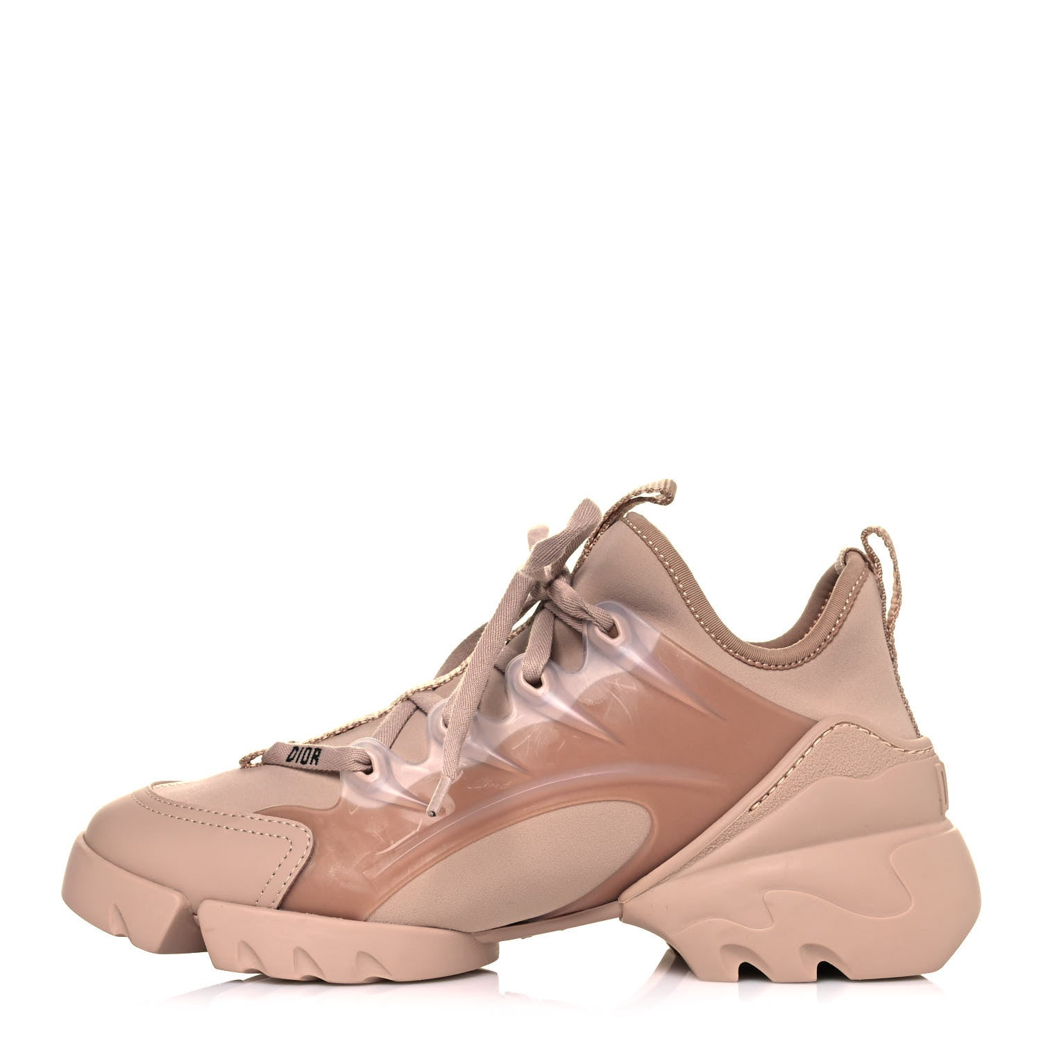 Christian Dior Neoprene Rubber Womens D-Connect Sneakers 36 Nude 1 of 8