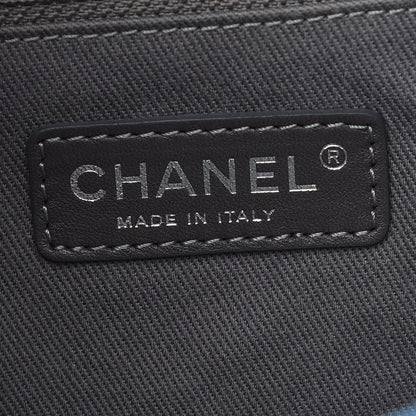 Chanel Iridescent Calfskin Glint Flap Blue 6 of 9