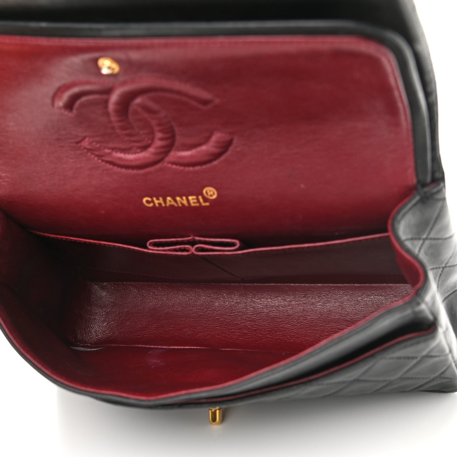 Chanel Lambskin Quilted Medium Double Flap Black 4 of 14