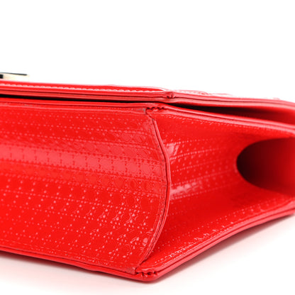 Christian Dior Patent Micro-Cannage Medium Diorama Flap Bag Red 9 of 10