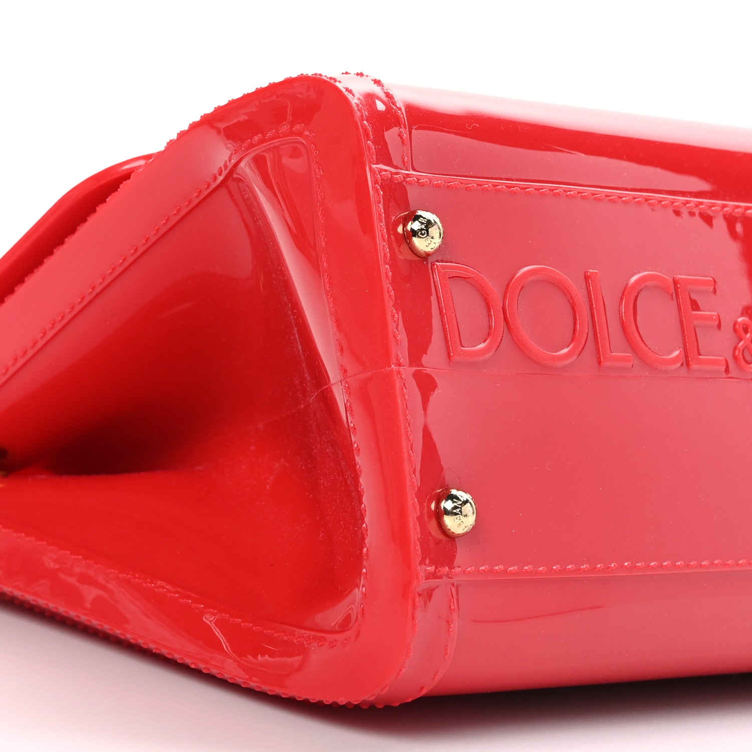 Dolce & Gabbana PVC Miss Sicily Satchel Red 6 of 7