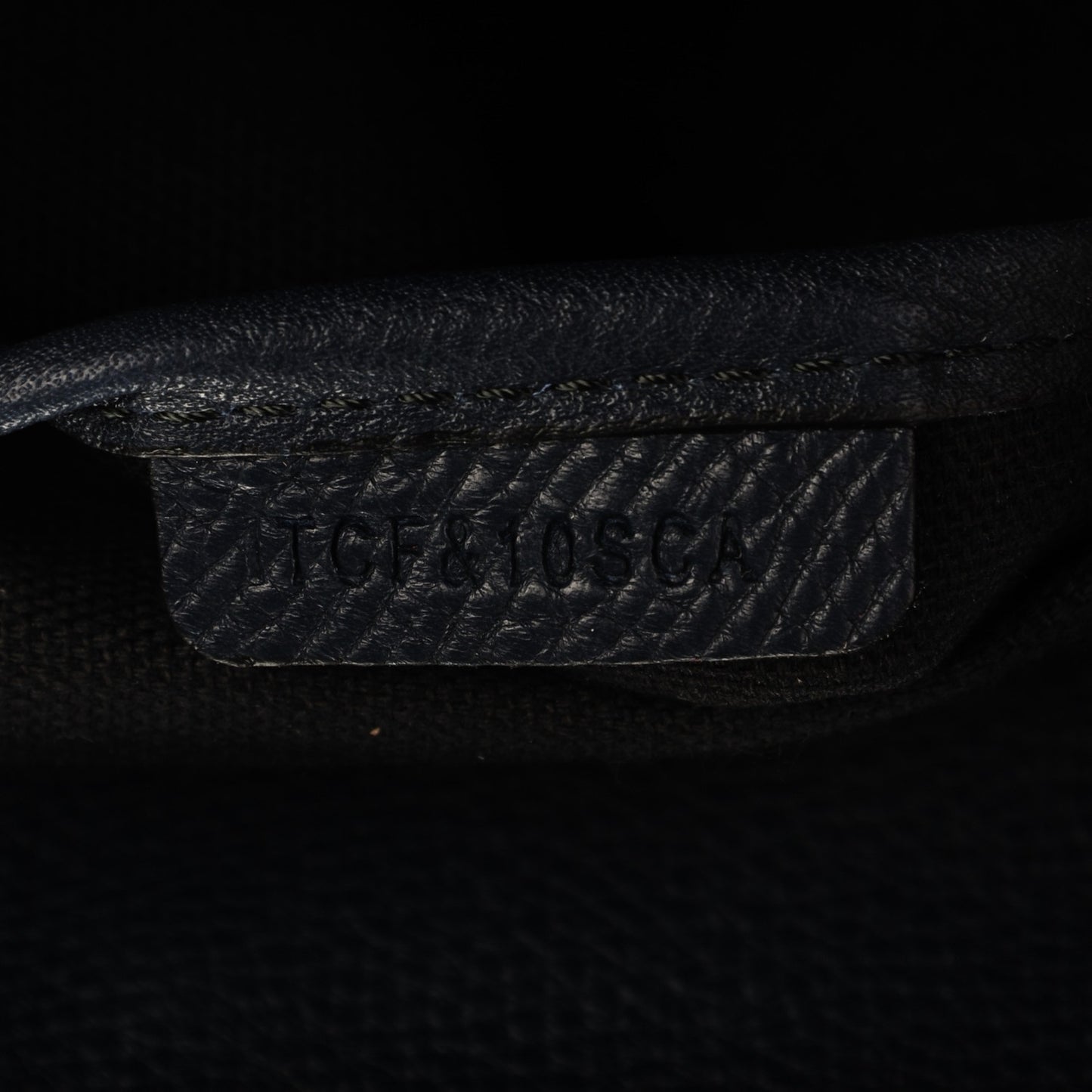 Calfskin House Check Medium Banner Tote Ink Blue