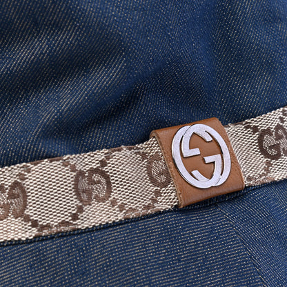 Gucci Denim Monogram Bucket Hat L Blue 6 of 6