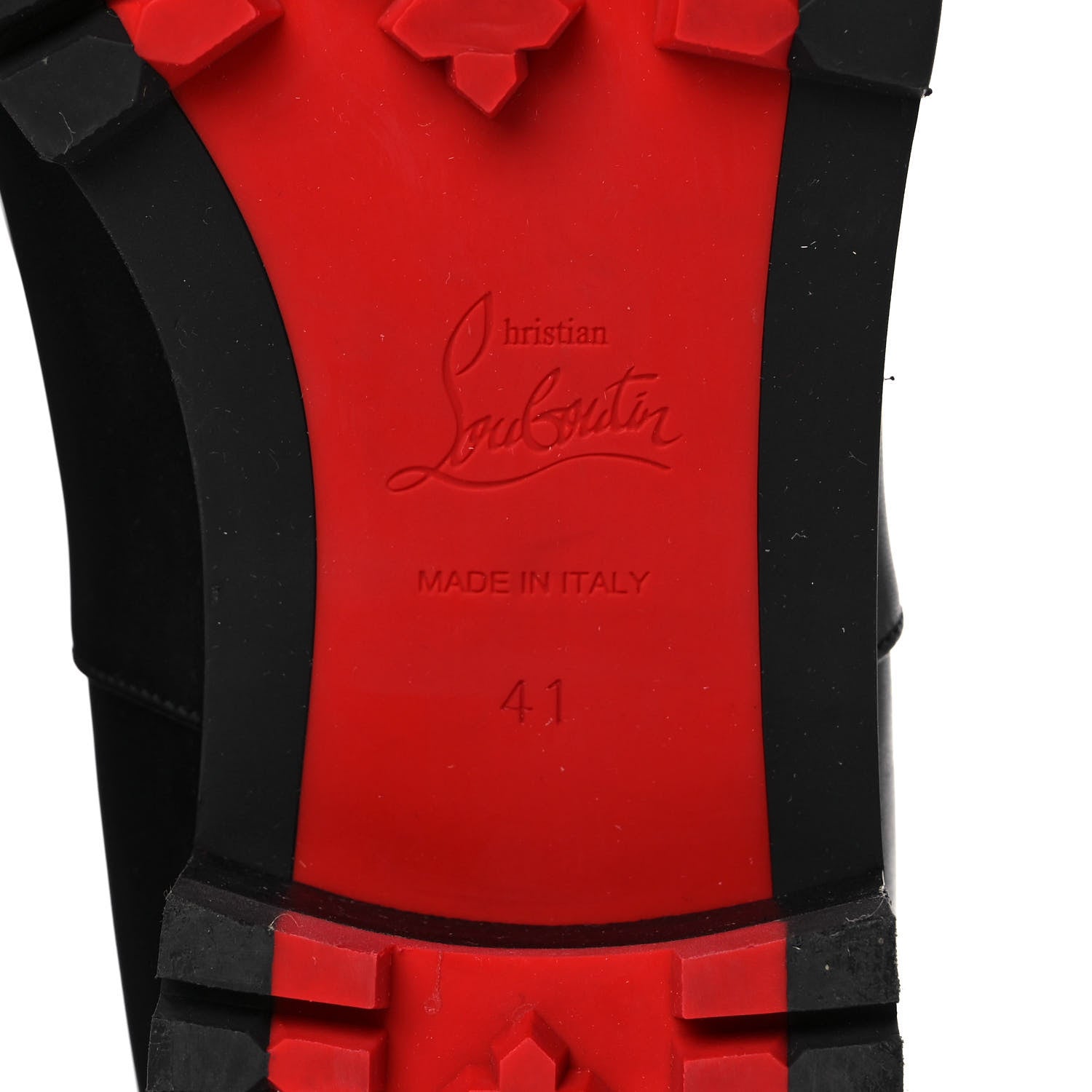 Christian Louboutin Calfskin Ingrassato Croche Cate 20 Boots 41 Black 6 of 13
