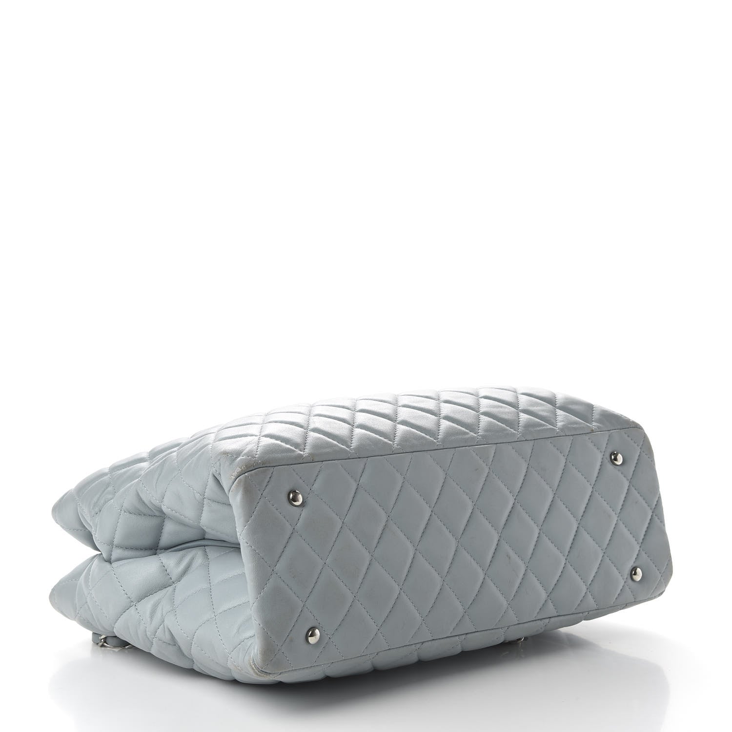 Chanel Lambskin Quilted Daily Shopping Tote Light Blue 5 of 11
