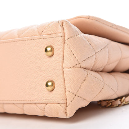 Chanel Caviar Quilted Mini Coco Handle Flap Beige 9 of 11