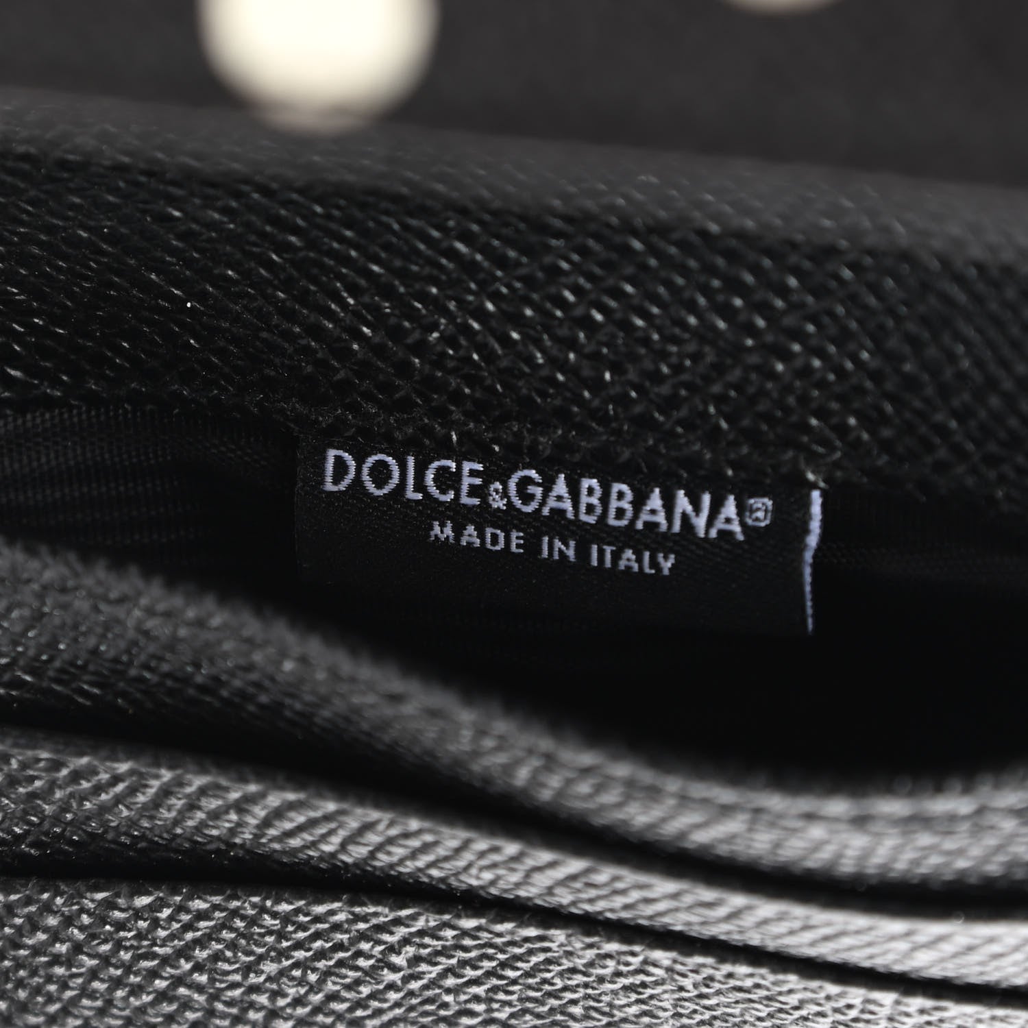 Dolce & Gabbana Dauphine Polka Dot French Flap Wallet Black White 6 of 8