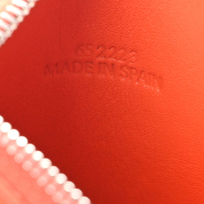 Loewe Grained Calfskin Anagram Card Holder With Chain Orange 7 of 8