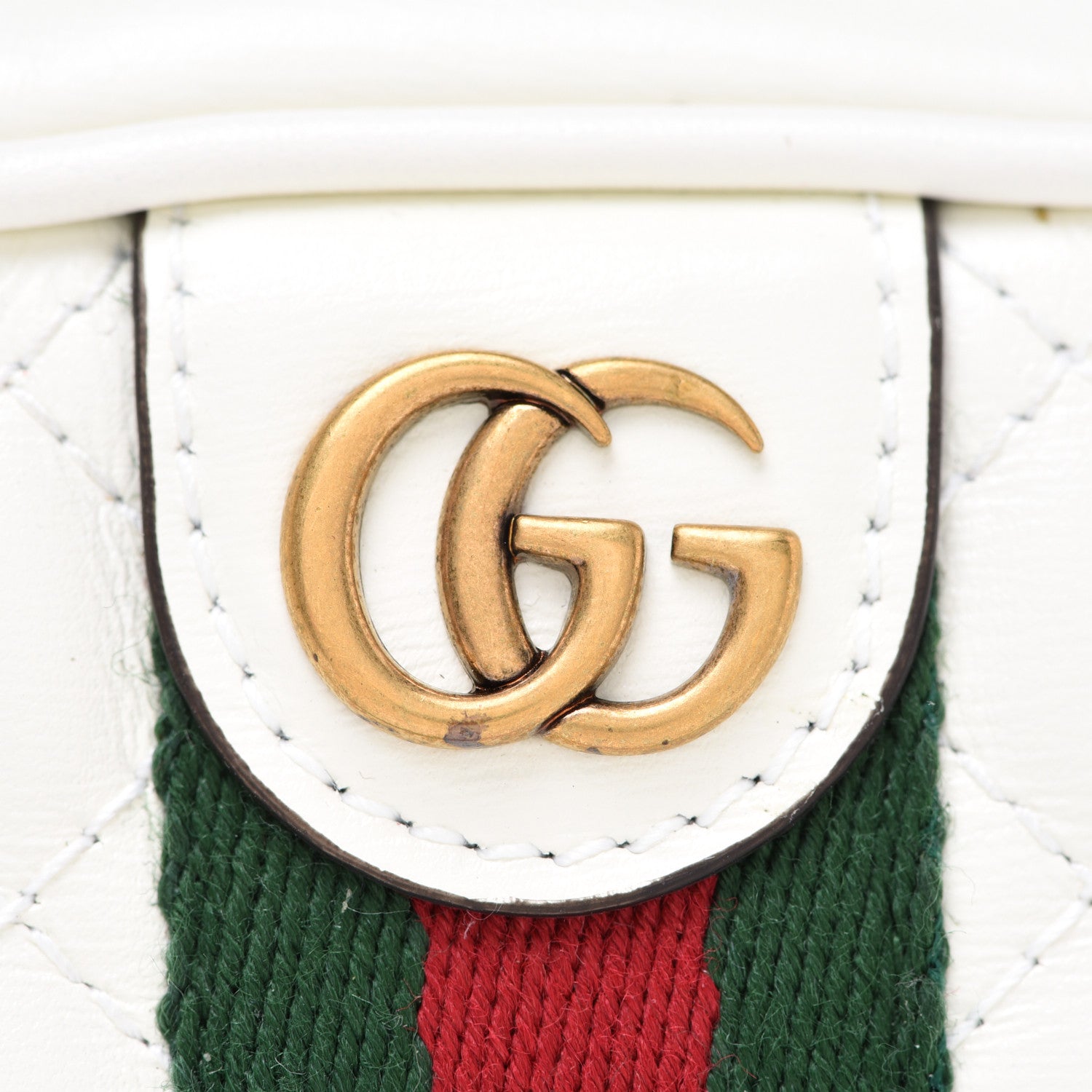 Gucci Calfskin Web Trapuntata Mini Shoulder Bag Off White 7 of 10