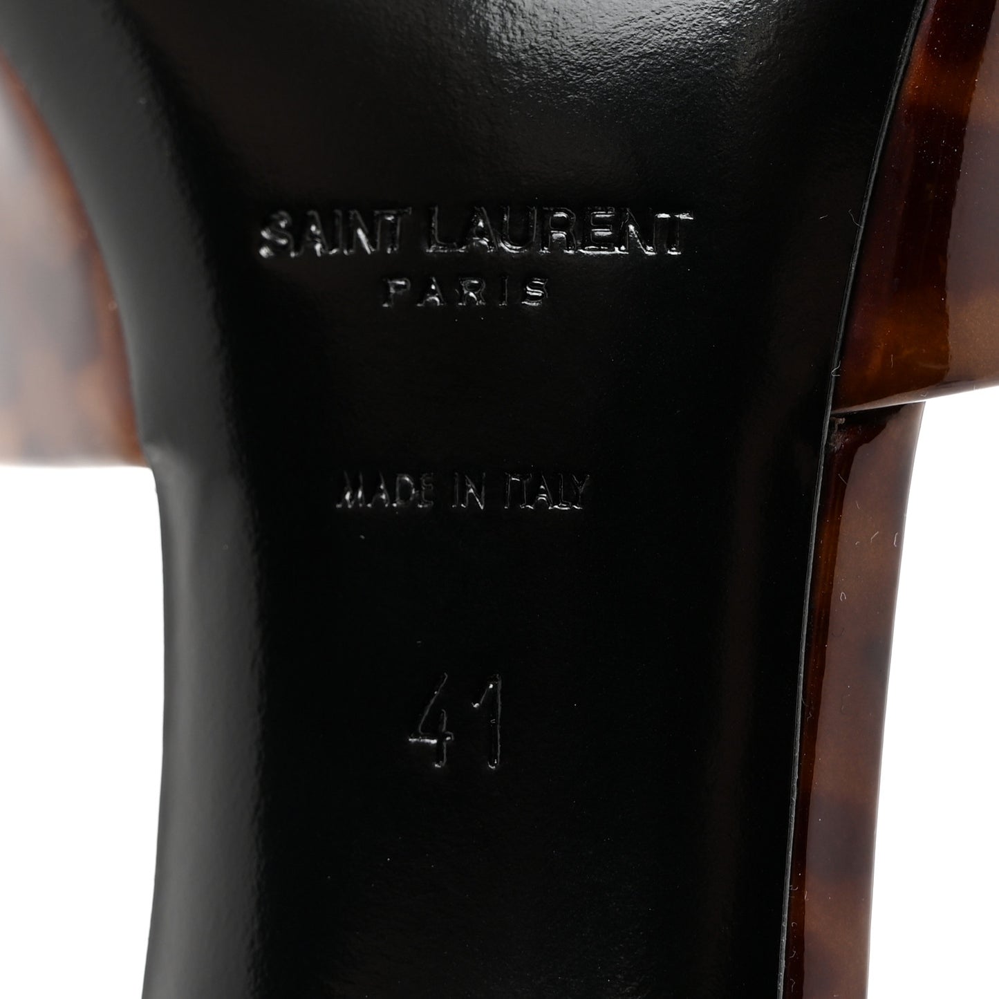 Patent Tartaruga Sexy 95mm Mules 41 Tortoise Brown