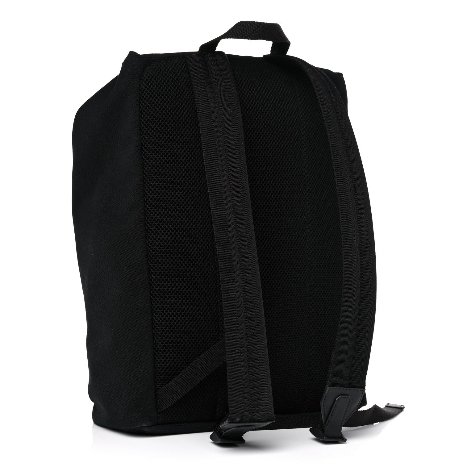 Fendi Nylon Stamp Patch Cross Strap Backpack Black Maya 2 of 17