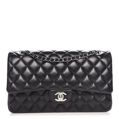 Chanel Lambskin Quilted Medium Double Flap Black 1 of 8