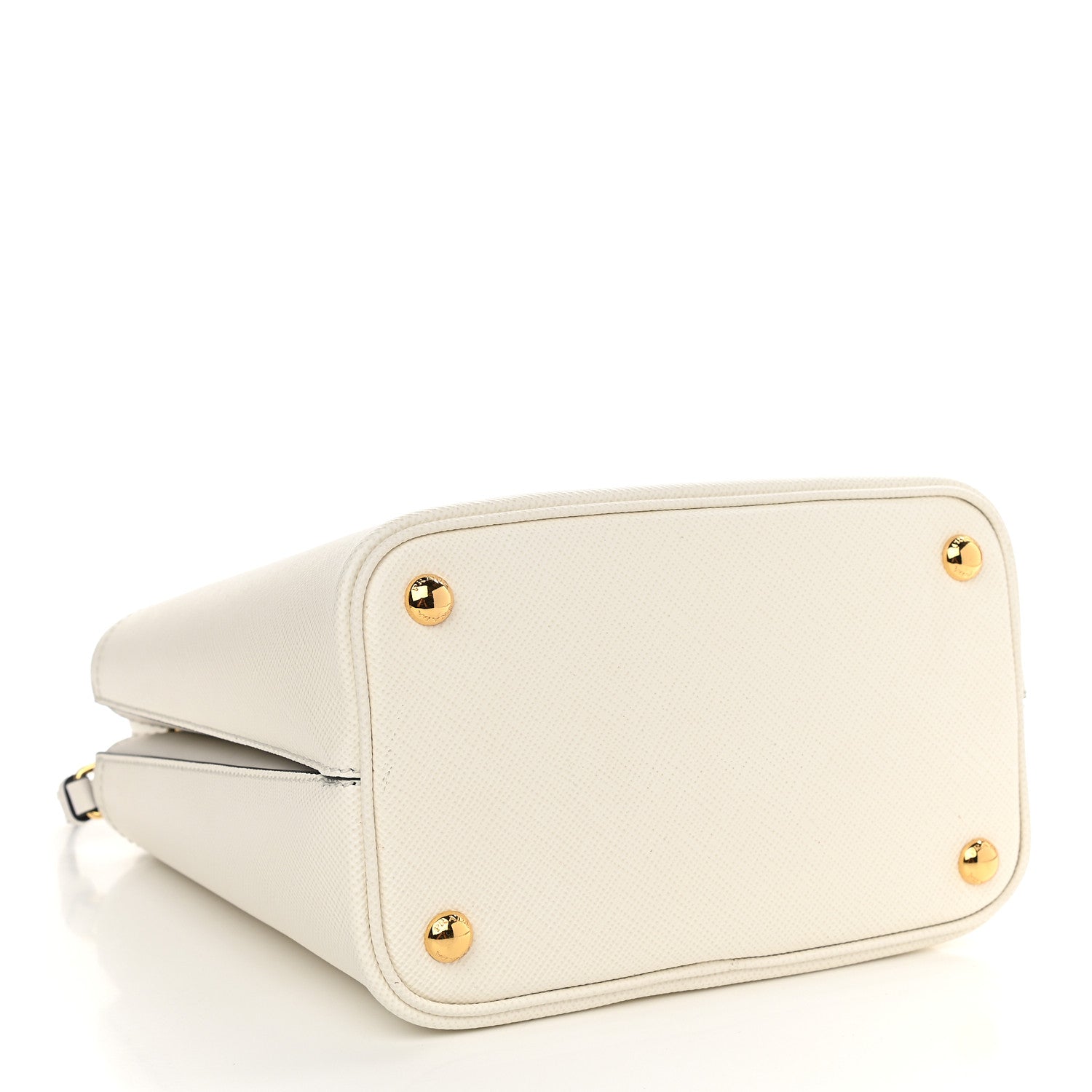 Prada Saffiano Cuir Medium Panier Bucket Bag Bianco Black 4 of 9