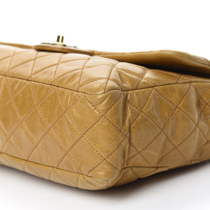 Chanel Glazed Calfskin Castle Rock Medium Flap Yellow 7 of 9