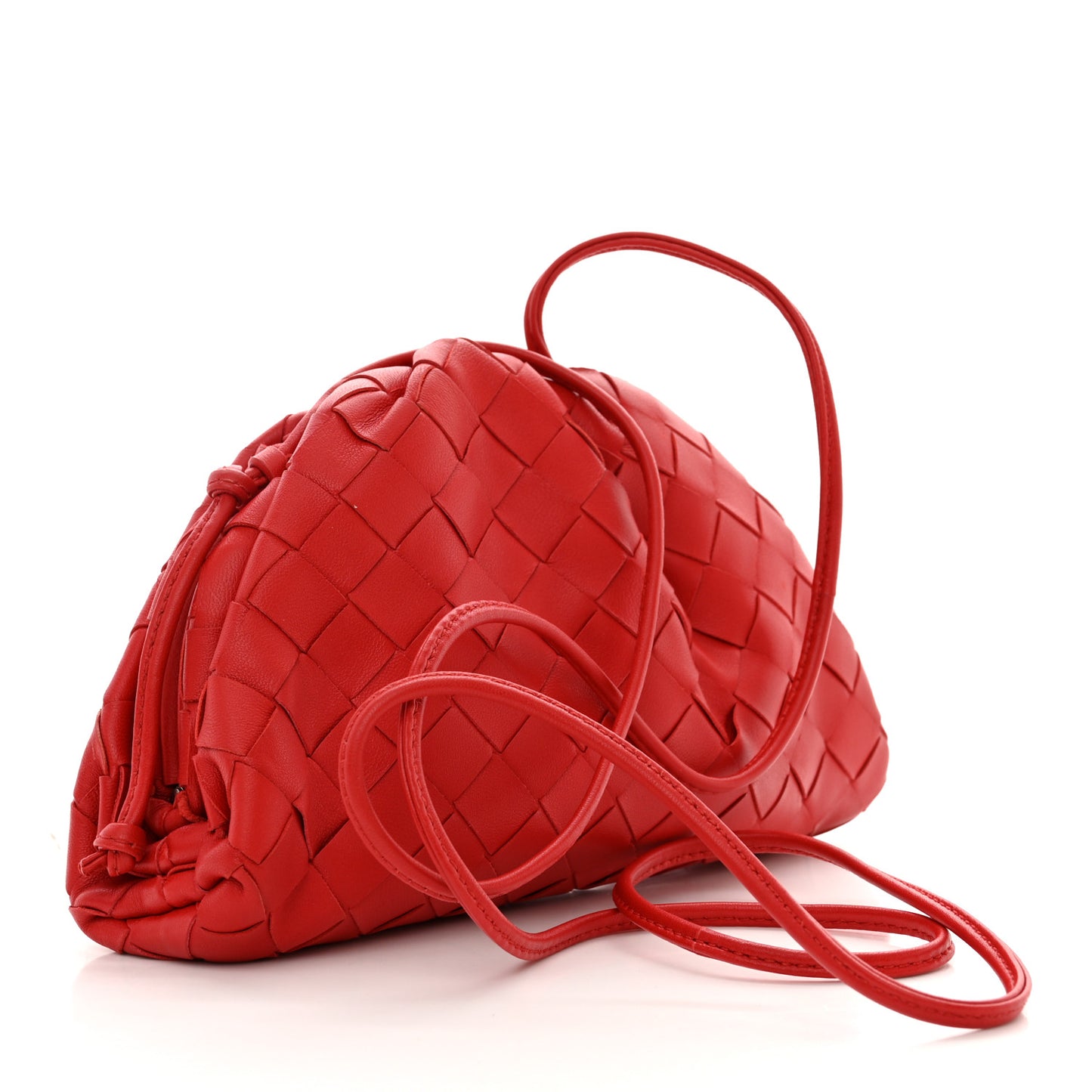 Nappa Intrecciato The Mini Pouch Bright Red