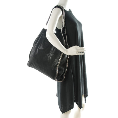 Stella McCartney Shaggy Deer Big Falabella Tote Black 2 of 9