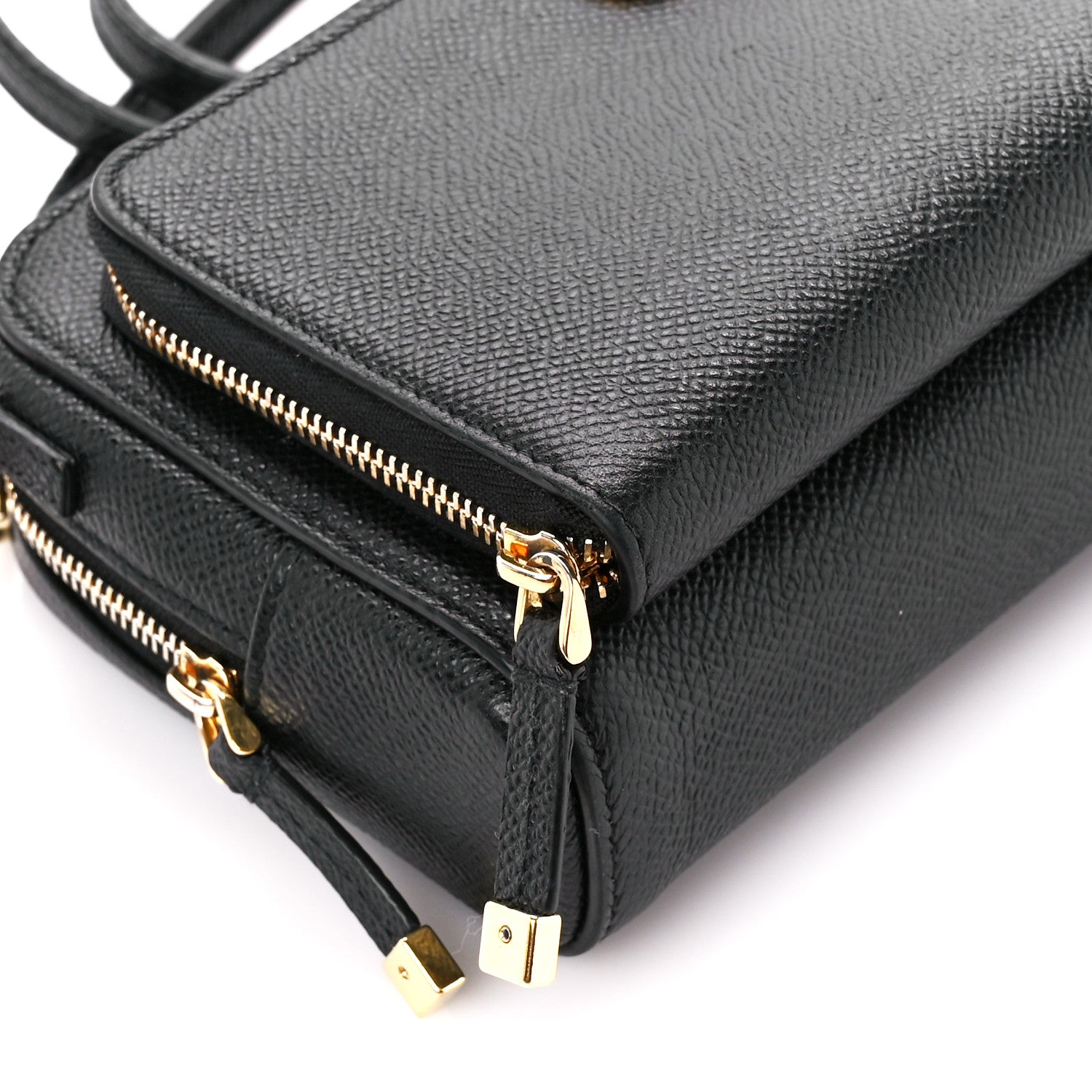 Christian Dior Grained Calfskin Caro Double Pouch Black 7 of 11