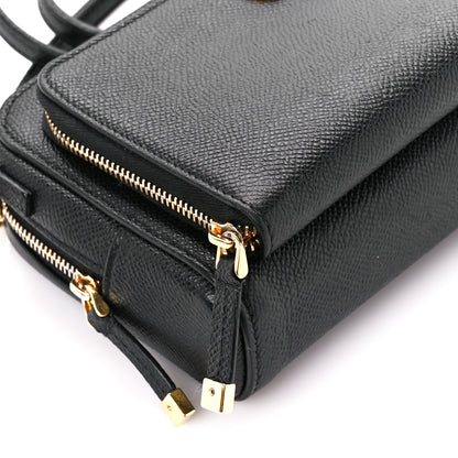 Christian Dior Grained Calfskin Caro Double Pouch Black 7 of 11