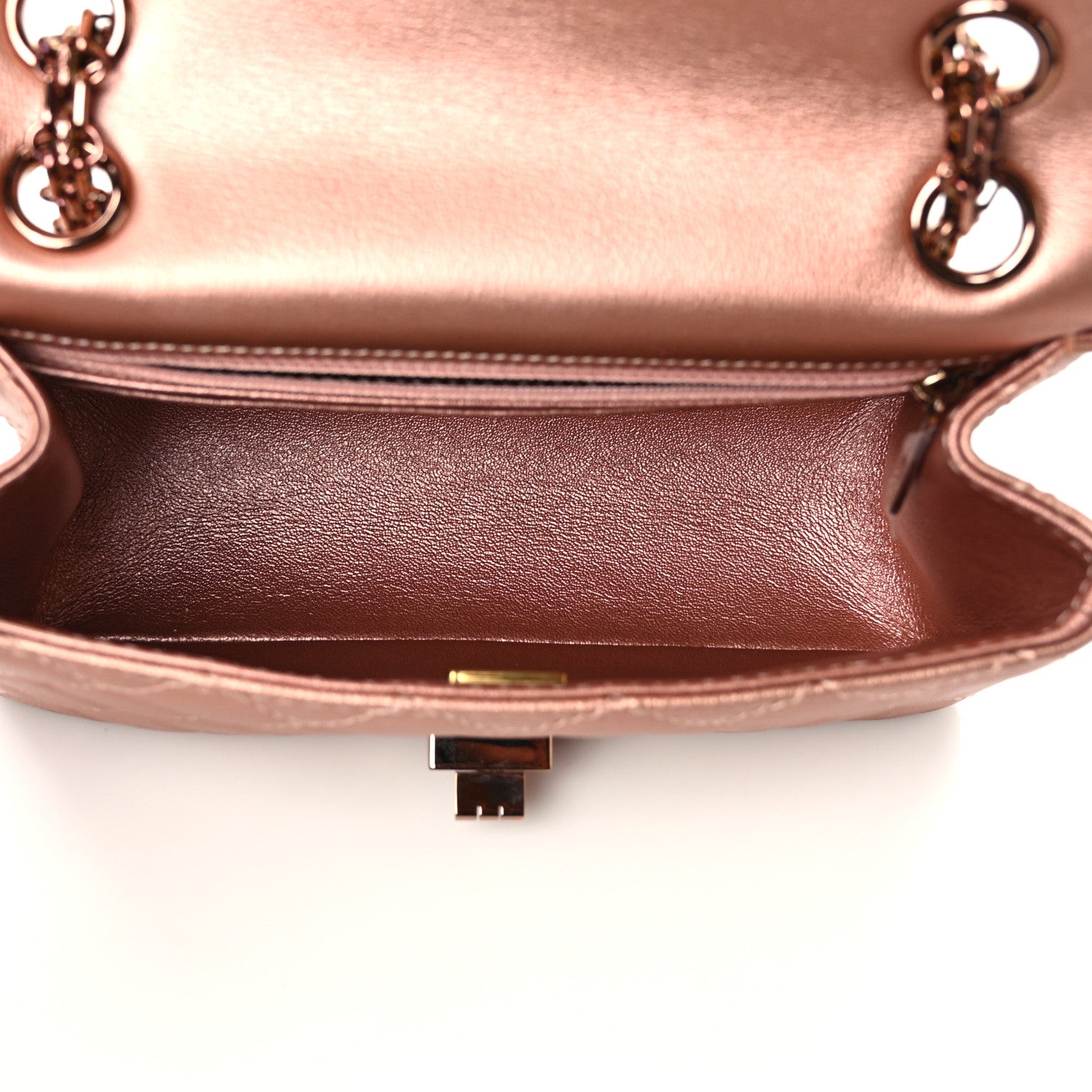 Chanel Metallic Grained Calfskin Quilted 2.55 Reissue Mini Flap Copper Pink 5 of 13