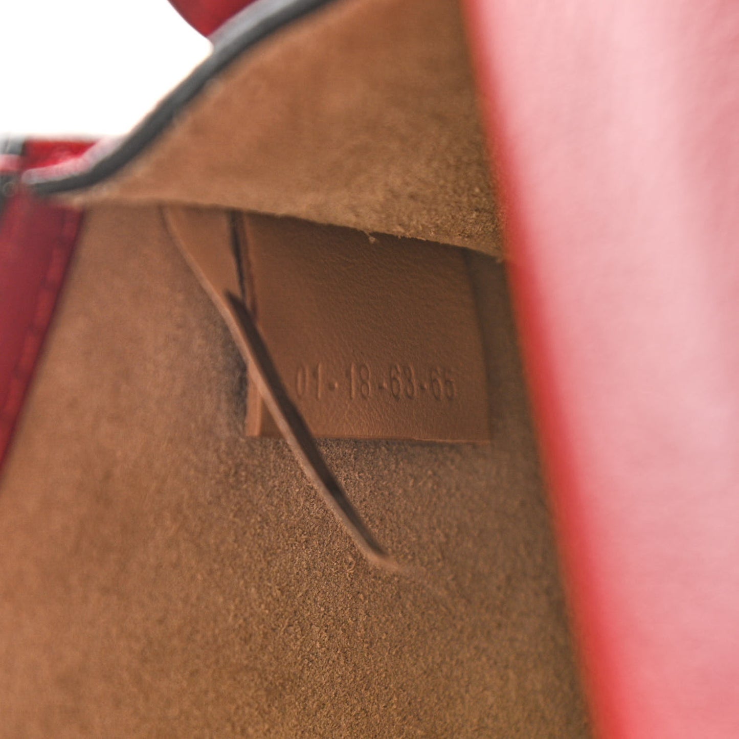 Calfskin Suede Small Nile Bracelet Bag Intense Red