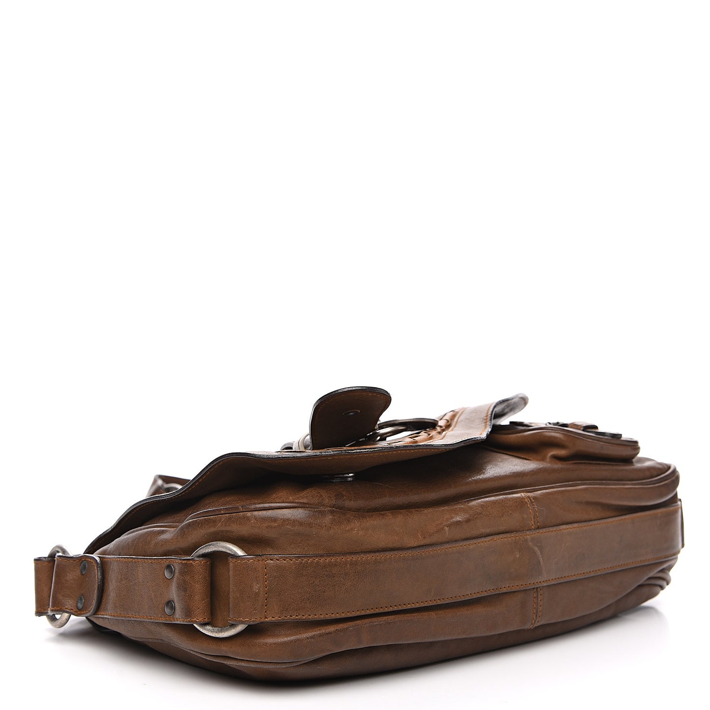 Calfskin Gaucho Double Saddle Bag Brown